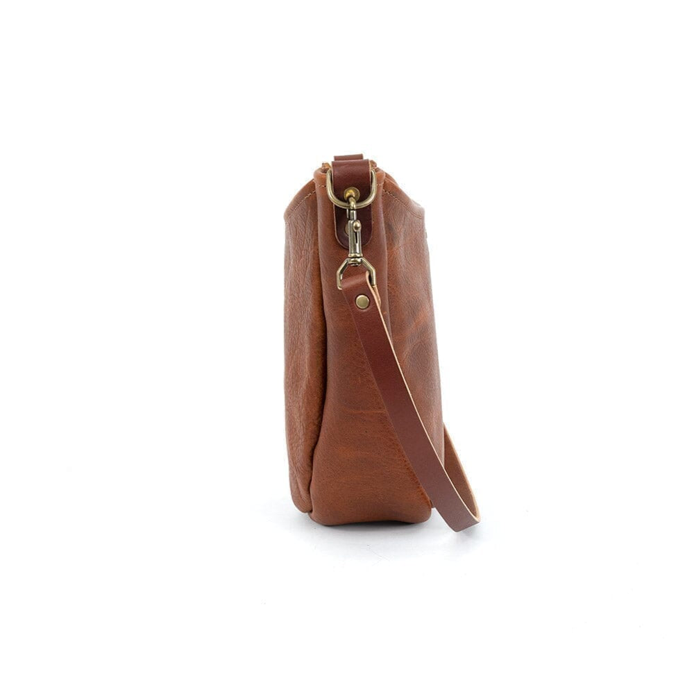 CELESTE LEATHER HOBO BAG - JADE BISON