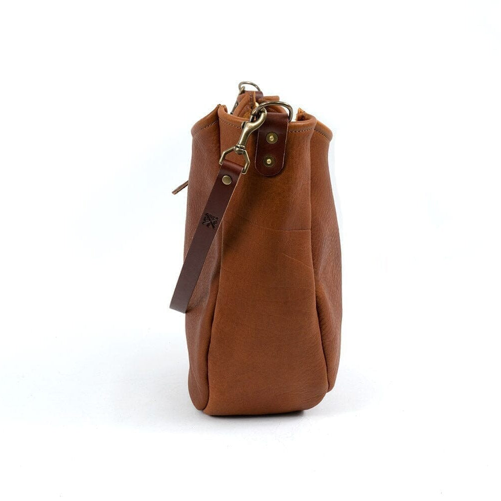 CELESTE LEATHER HOBO BAG - MEDIUM - COBALT BISON