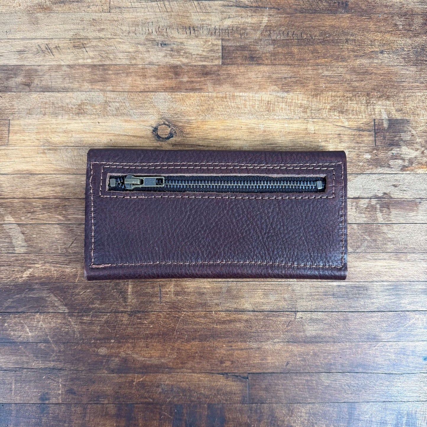 MARIE LEATHER WALLET - MOCHA #2 - NEARLY PERFECT - IN STOCK