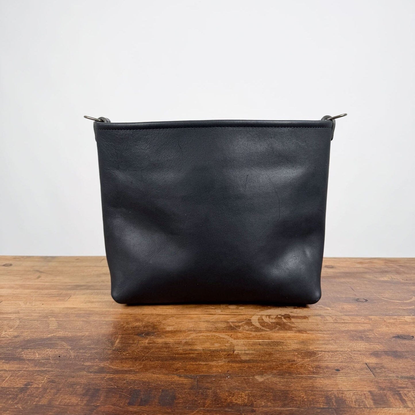AVERY CROSSBODY - SMALL - BLACK - LARGE FRONT POCKET - HEMMED TOP - IN STOCK