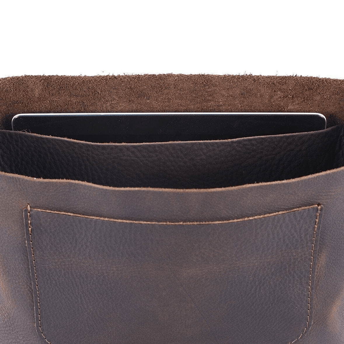 KINDLE LEATHER SATCHEL - MERLOT