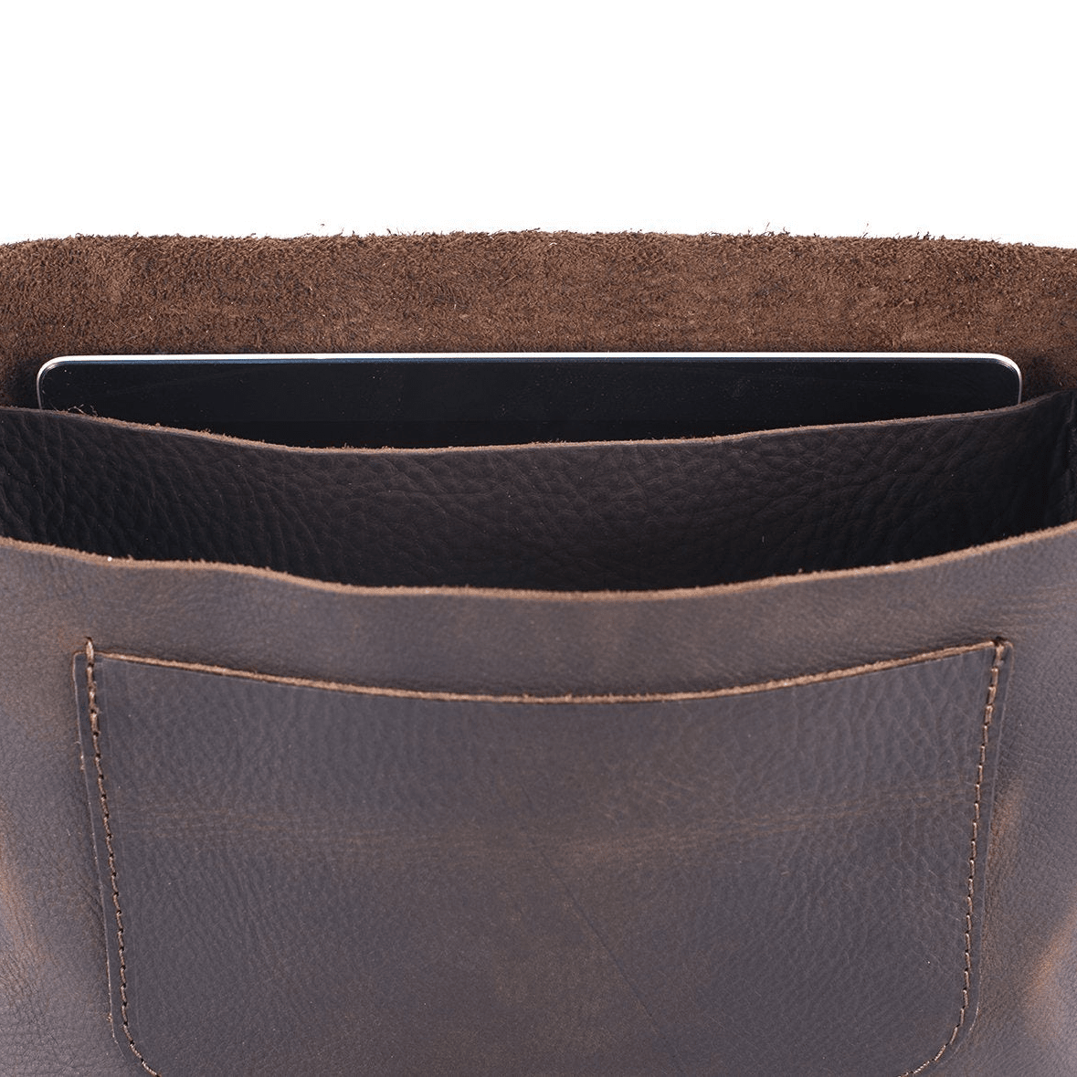 KINDLE LEATHER SATCHEL - TANGERINE BISON