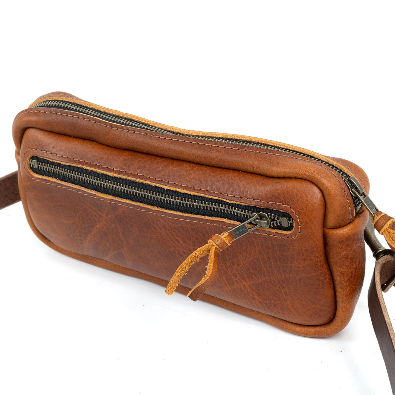 LEATHER FANNY PACK / LEATHER WAIST BAG - DELUXE - VIOLET