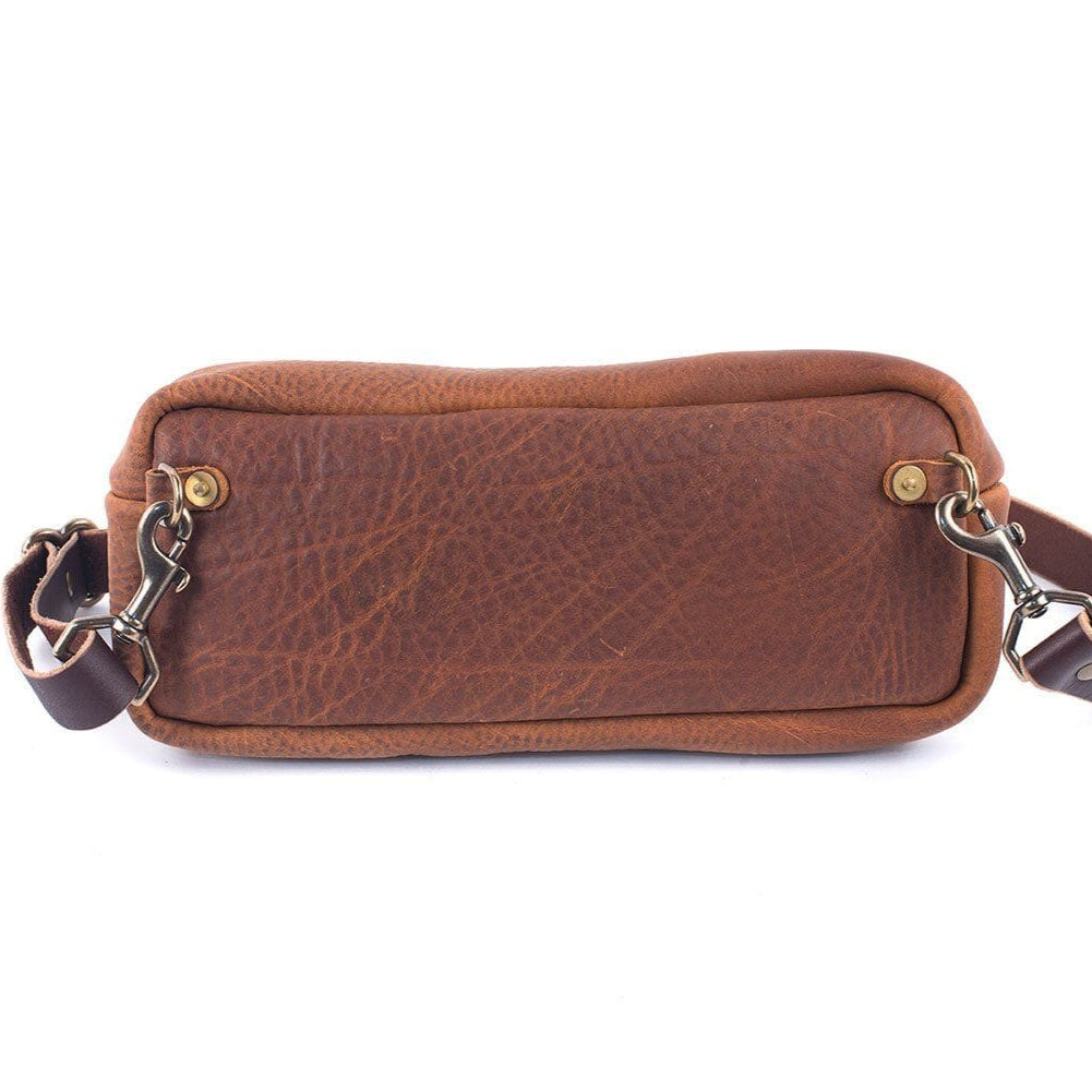 LEATHER FANNY PACK / LEATHER WAIST BAG - NAVY
