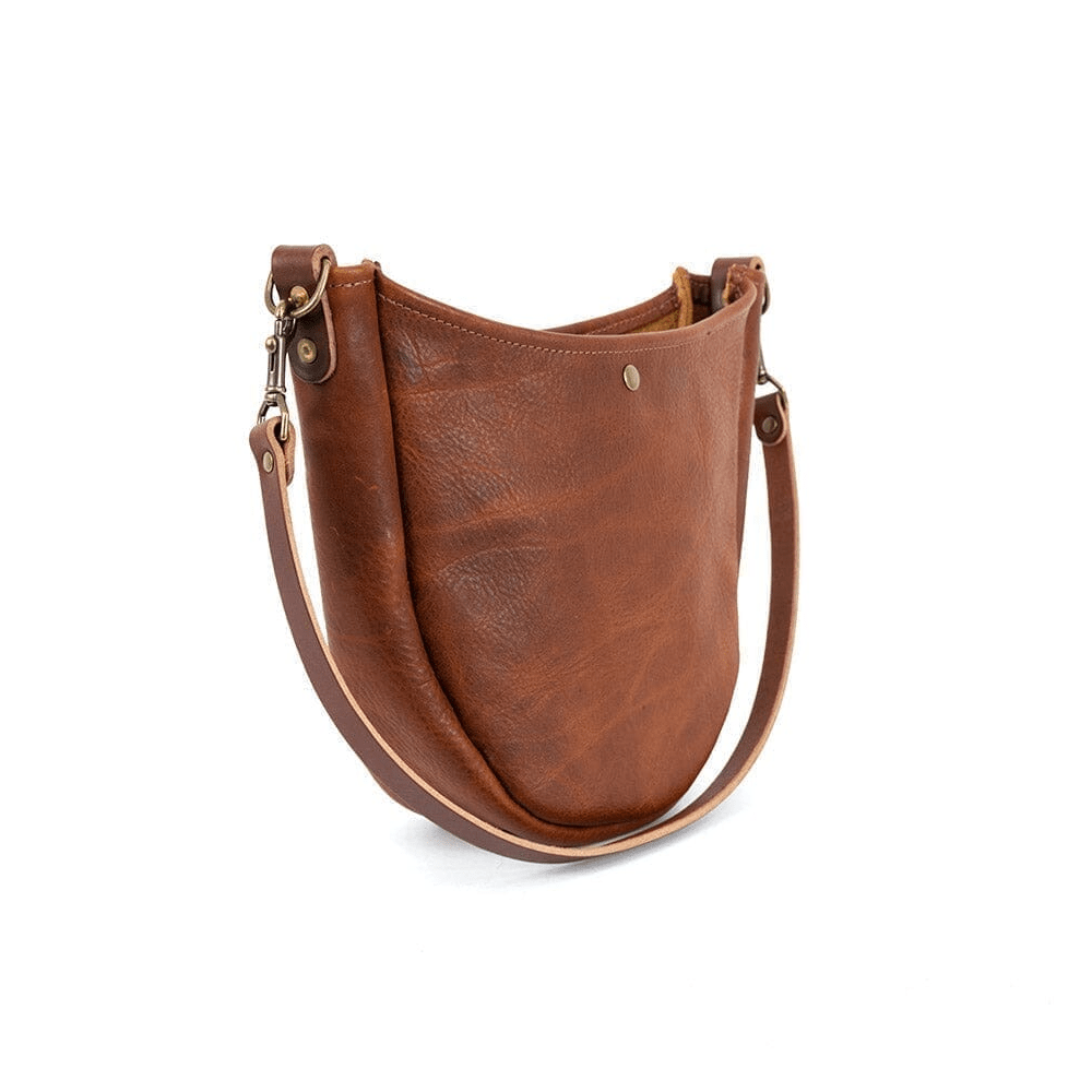 CELESTE LEATHER HOBO BAG - TAN