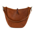 CELESTE LEATHER HOBO BAG - LARGE - WINE BISON