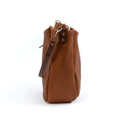 CELESTE LEATHER HOBO BAG - MEDIUM - PINE GREEN BISON