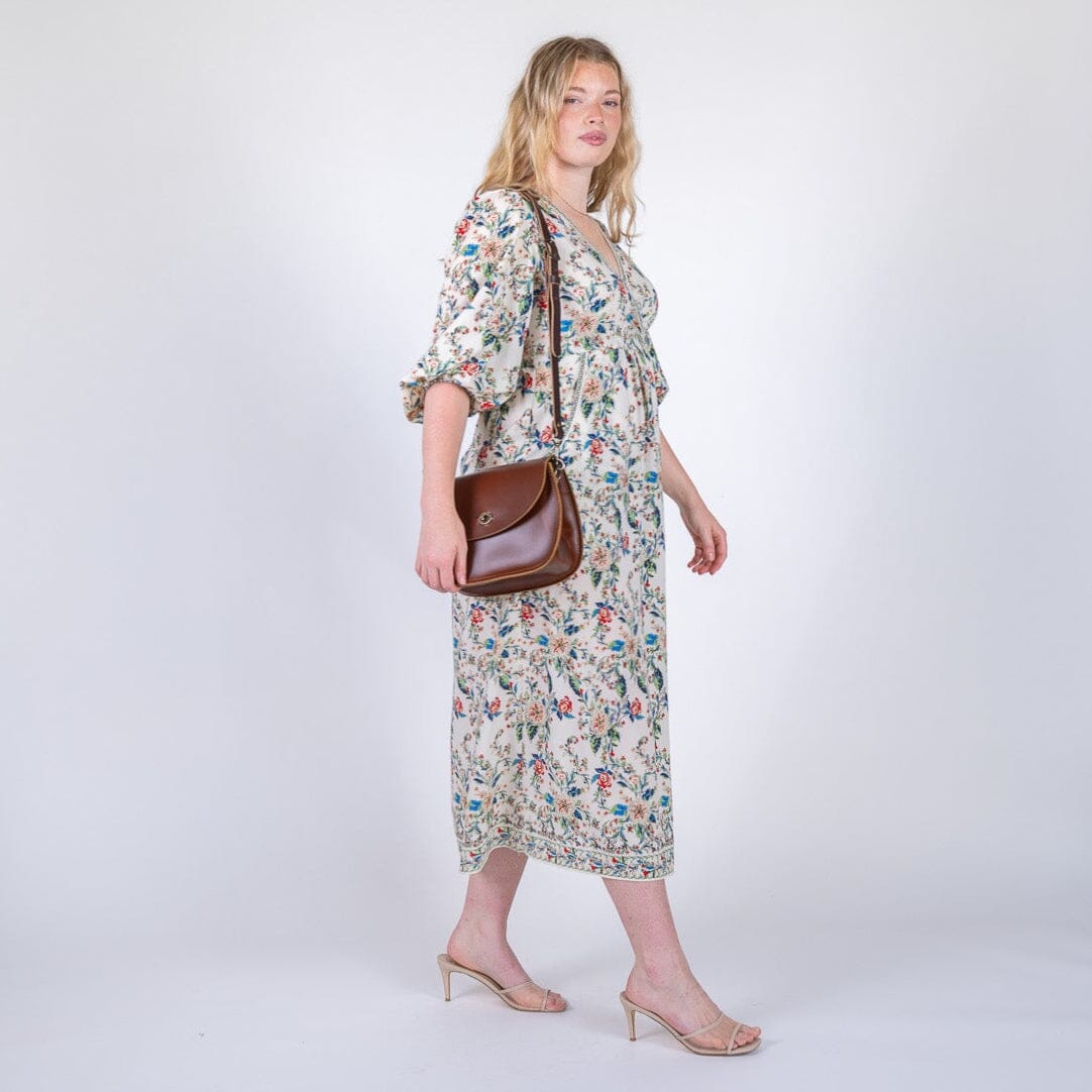 VIVIAN SATCHEL LEATHER CROSSBODY - CHESTNUT