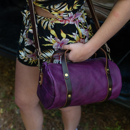 JANE LEATHER CROSSBODY - GRAPE BISON