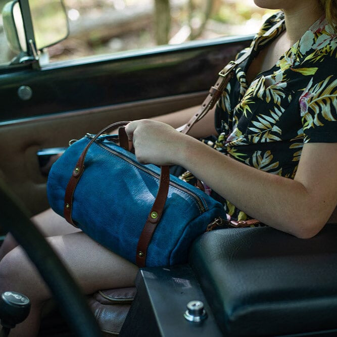 JANE LEATHER CROSSBODY - COBALT BISON