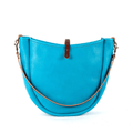 CELESTE LEATHER HOBO BAG - MEDIUM - TURQUOISE