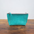 LEATHER ZIPPERED POUCH WITH GUSSET - LARGE - BERMUDA - FRONT POCKET - D-RINGS - IN STOCK