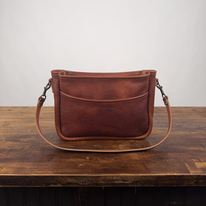 RENNIE LEATHER SHOULDER BAG - MEDIUM - WHISKY BISON - IN STOCK