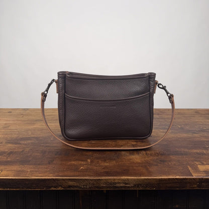 RENNIE LEATHER SHOULDER BAG - MEDIUM - MOCHA - IN STOCK