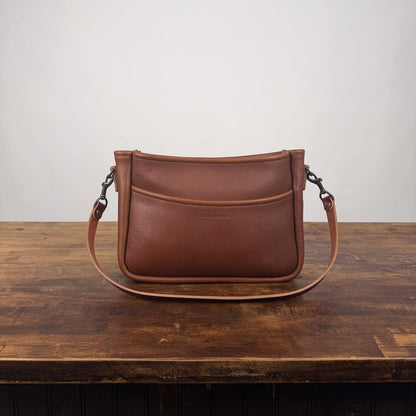 RENNIE LEATHER SHOULDER BAG - MEDIUM - SADDLE - IN STOCK