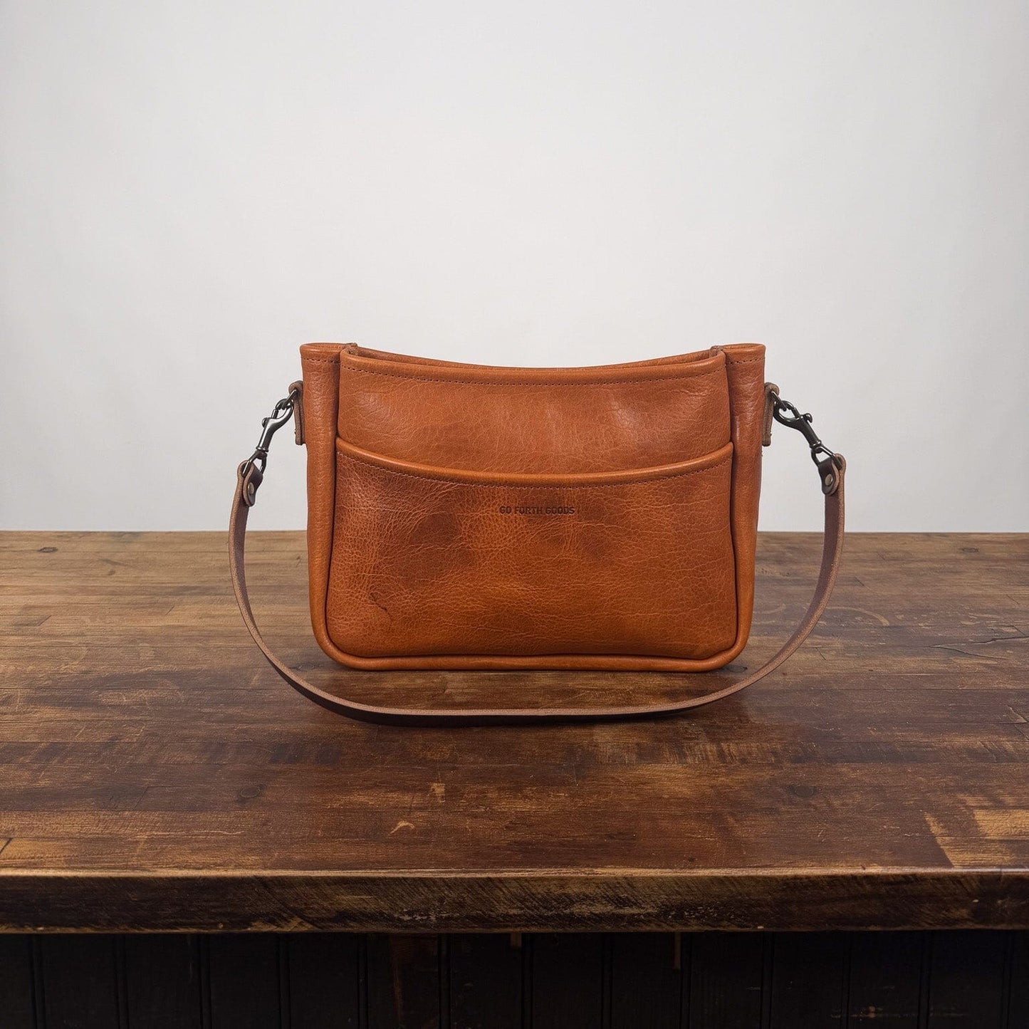 RENNIE LEATHER SHOULDER BAG - MEDIUM - PEANUT BISON - IN STOCK