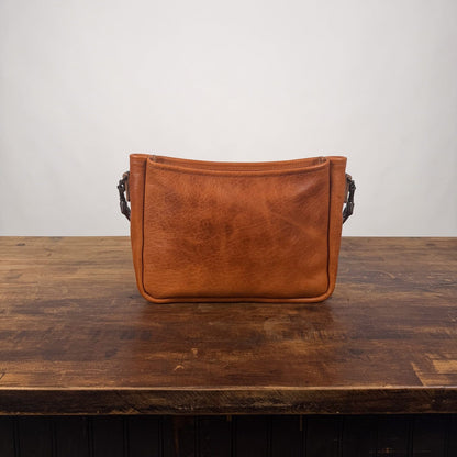 RENNIE LEATHER SHOULDER BAG - MEDIUM - PEANUT BISON - IN STOCK