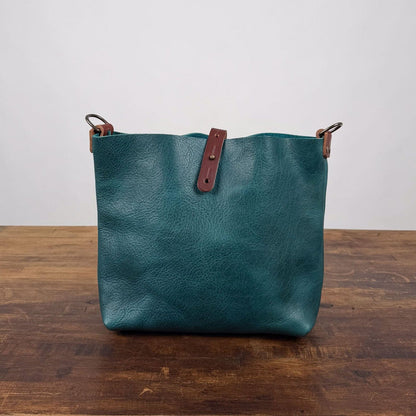 AVERY CROSSBODY - MINI - COBALT BISON - HEMMED LARGE BACK POCKET - BUTTON STUD - IN STOCK