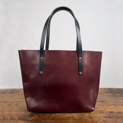 AVERY LEATHER TOTE BAG - LARGE - OXBLOOD - NEARLY PERFECT - IN STOCK
