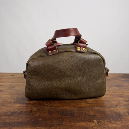 HOFFMAN LEATHER CROSSBODY BAG - OLIVE - NEARLY PERFECT - IN STOCK