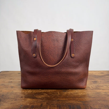 AVERY LEATHER TOTE BAG - MEDIUM  - SADDLE - NEARLY PERFECT - IN STOCK
