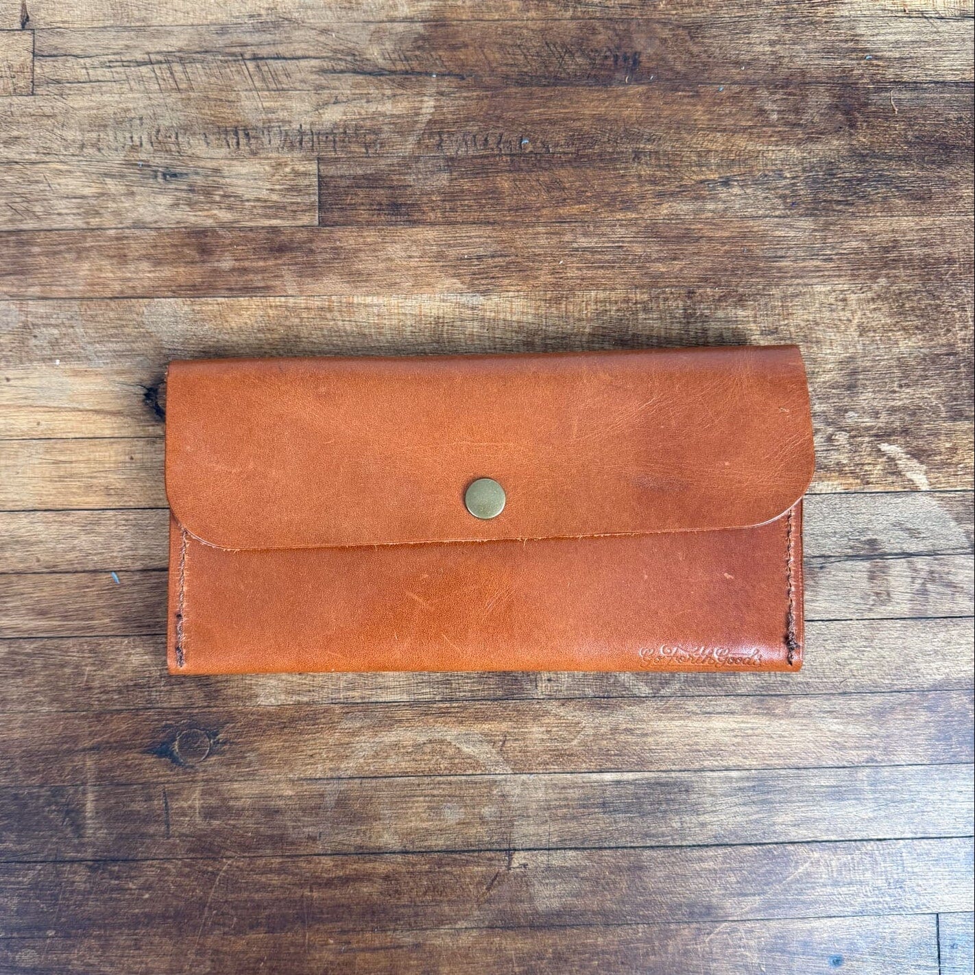 MARIE LEATHER WALLET -  CARAMEL - NEARLY PERFECT - IN STOCK