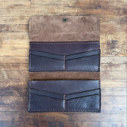 MARIE LEATHER WALLET - MOCHA #2 - NEARLY PERFECT - IN STOCK