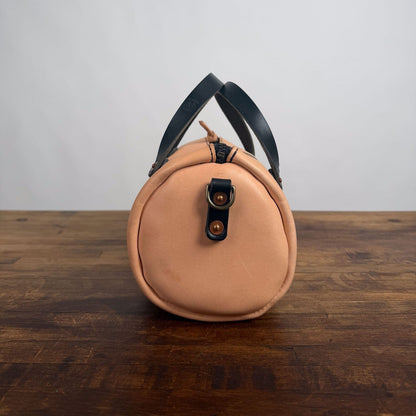 JANE LEATHER CROSSBODY - SMALL - NATURAL VEG TAN - BLACK STRAPS -  NEARLY PERFECT - IN STOCK