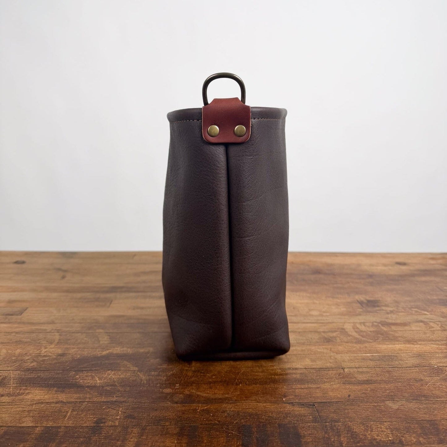 AVERY CROSSBODY - MINI - MOCHA - SADDLE -D-RING LEATHER - HEMMED TOP - NEARLY PERFECT - IN STOCK