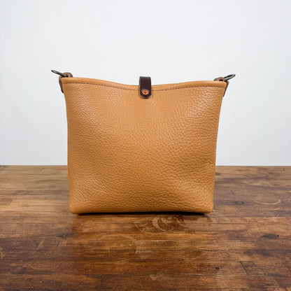 AVERY CROSSBODY - MINI - HEMMED TOP - BUTTON STUD - MOCHA STRAPS - IN STOCK
