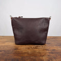 ZIP TOP LEATHER BUCKET BAG - MOCHA - IN STOCK