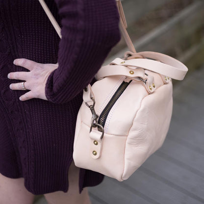 HOFFMAN LEATHER CROSSBODY BAG - NATURAL VEG TAN