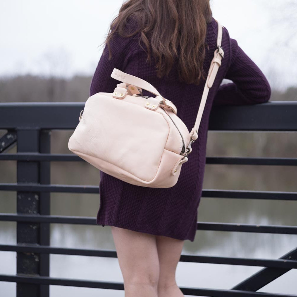 HOFFMAN LEATHER CROSSBODY BAG - NATURAL VEG TAN