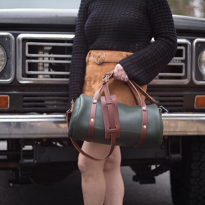 JANE LEATHER CROSSBODY - LARGE - FOREST GREEN
