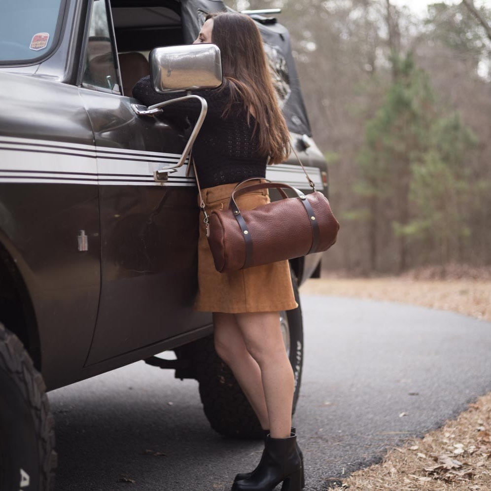 JANE LEATHER CROSSBODY - LARGE - SADDLE