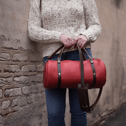 JANE LEATHER CROSSBODY - LARGE - CRIMSON