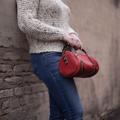 JANE LEATHER CROSSBODY - SMALL - CRIMSON
