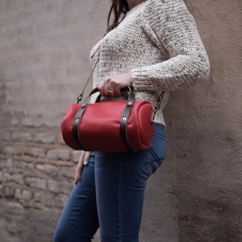 JANE LEATHER CROSSBODY - SMALL - CRIMSON