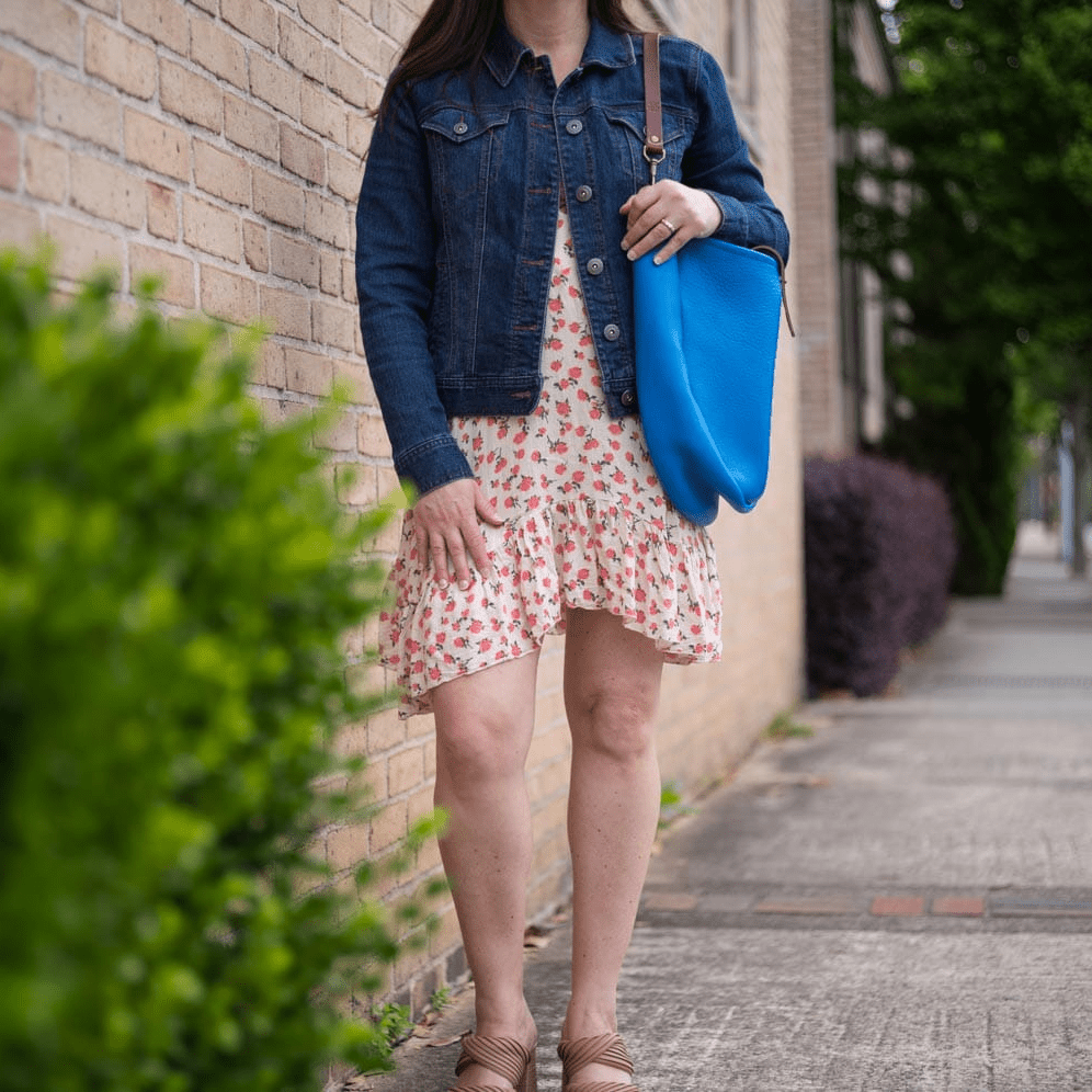 CELESTE LEATHER HOBO BAG - LARGE - OCEAN BLUE