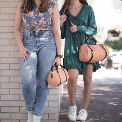 JANE LEATHER CROSSBODY - LARGE - PEACH FUZZ