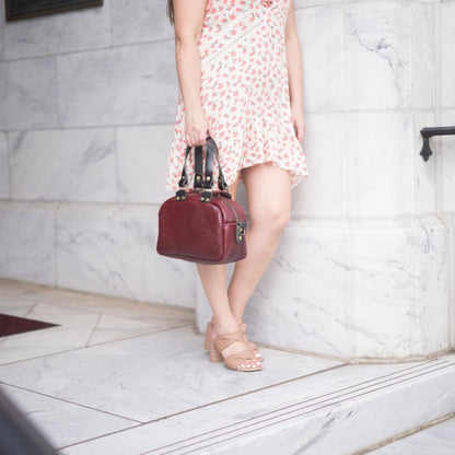 HOFFMAN LEATHER CROSSBODY BAG - MINI - OXBLOOD