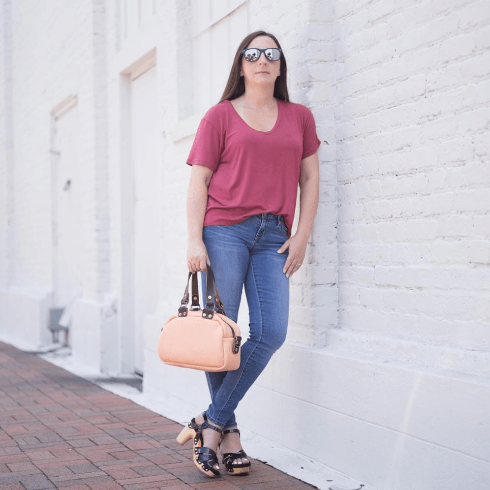 HOFFMAN LEATHER CROSSBODY BAG - MINI - PEACH FUZZ
