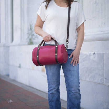 Jane leather crossbody fuchsia