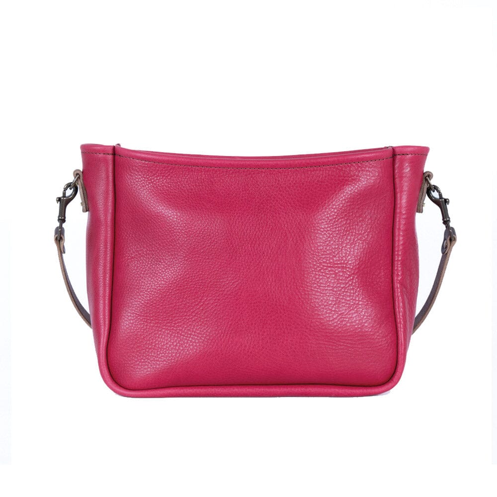 Rennie large leather crossbody fuchsia