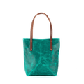 AVERY LEATHER TOTE BAG - SLIM MEDIUM - PINE GREEN BISON