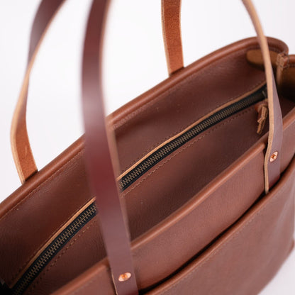 AVERY LEATHER TOTE BAG - MEDIUM - DELUXE