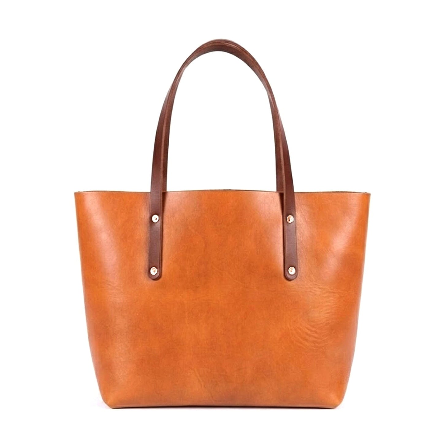 AVERY LEATHER TOTE BAG - LARGE - CARAMEL