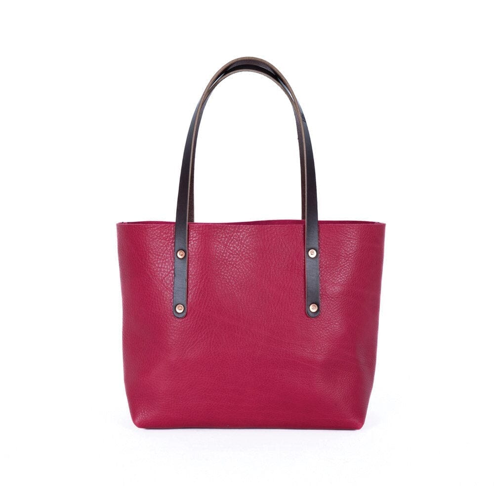 AVERY LEATHER TOTE BAG - MEDIUM - FUCHSIA