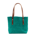 AVERY LEATHER TOTE BAG - SMALL - PINE GREEN BISON