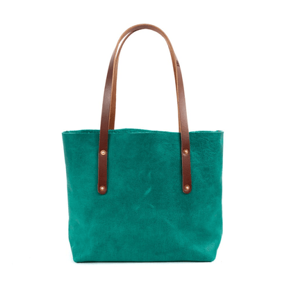 AVERY LEATHER TOTE BAG - LARGE - PINE GREEN BISON